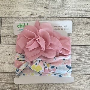 🌵3/$15 Child of Mine Pink and White Floral Headwrap Set ( see description)
